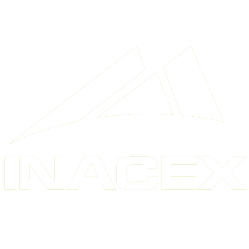 logo inacex en blanco